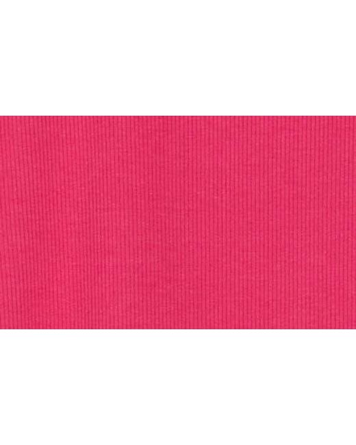 INDUSTRY REPUBLIC CLOTHING Pink Ruched Side Ribbed Muscle Tank