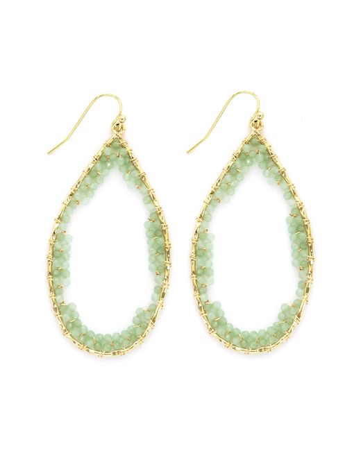 Panacea Green Mint Crystal Teardrop Earrings