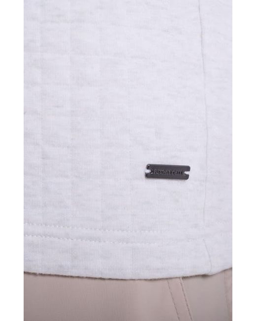 Bugatchi Gray Waffle Quarter Zip Cotton Blend Pullover for men