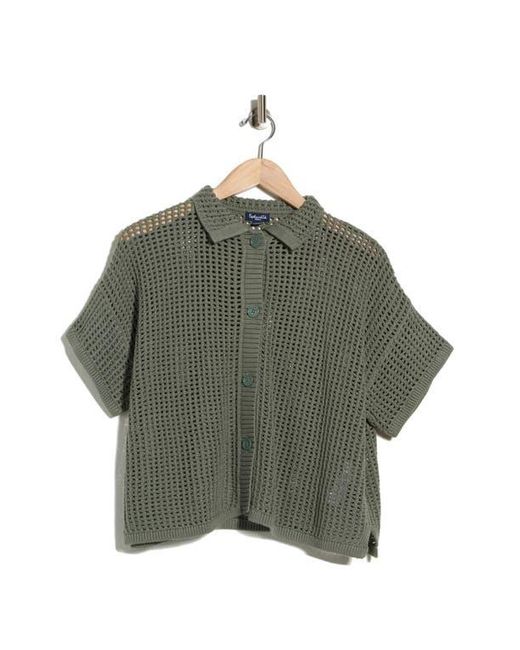 Splendid Green Cotton Mesh Polo