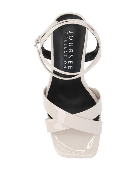 Journee Collection White Tru Comfort Foam Zorana Strappy Platform Sandal