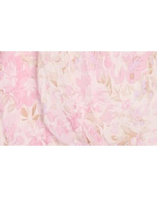 Lush Pink Ruffle Long Sleeve Minidress