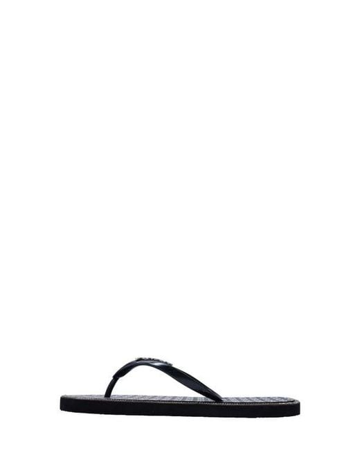 Bebe Gray Logo Print Flip Flop