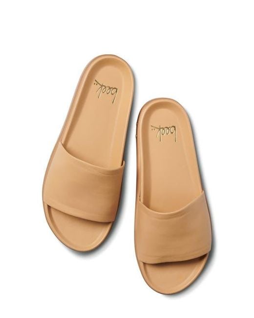 Beek Natural Chick Platform Slide Sandal