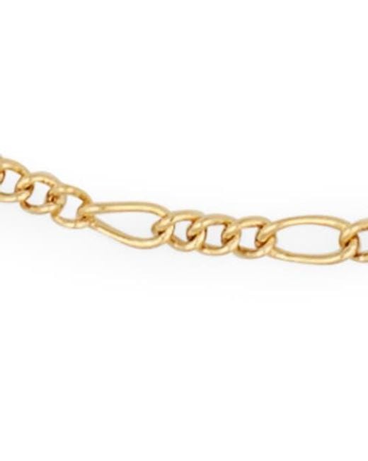 Nordstrom Rack White Set Of 2 Baguette Cubic Zirconia & Figaro Chain Anklets