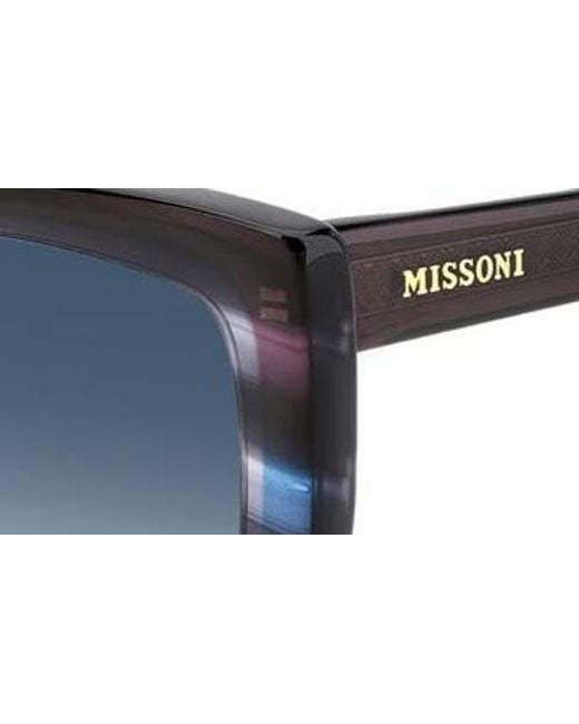 Missoni Blue 60Mm Gradient Rectangular Sunglasses