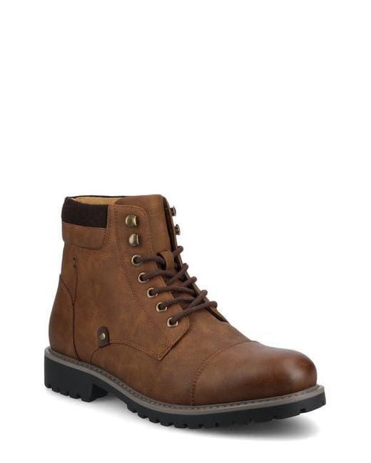 Vance Co. Brown Yukkon Lace-Up Boot for men