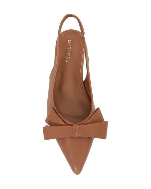 BERNESS Brown Cinnamon Bow Slingback Flat