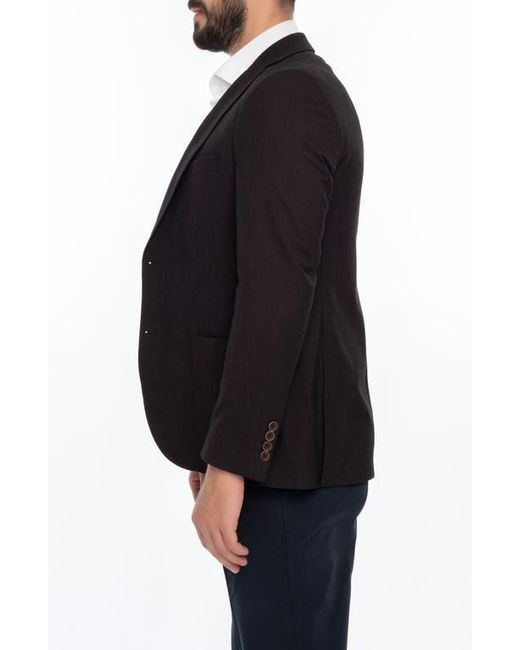 VELLAPAIS Black Solid Sport Coat for men