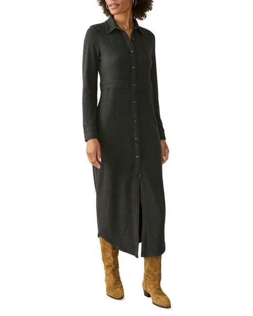 Faherty Brand Black Legend Long Sleeve Shirtdress