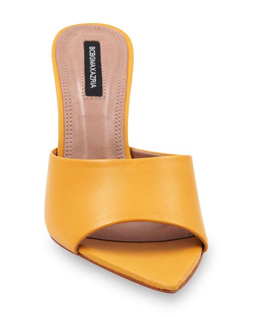 BCBGMAXAZRIA Metallic Dana Leather Slide Sandal