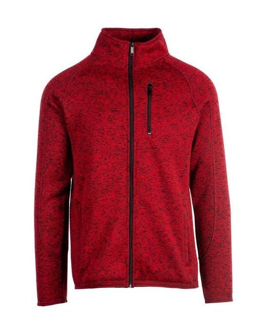 Burnside Red Knit Sweater Jacket for men