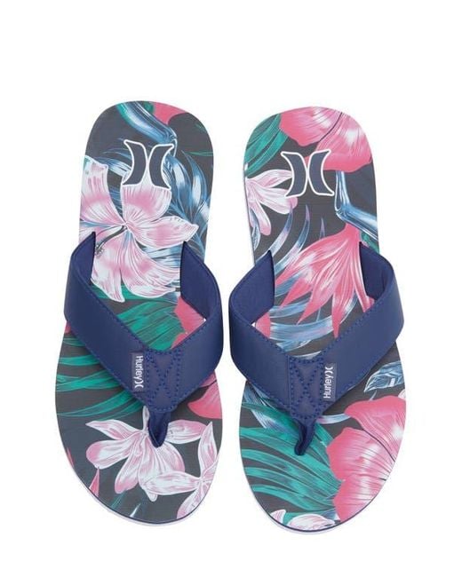Hurley Blue Layback Flip Flop for men