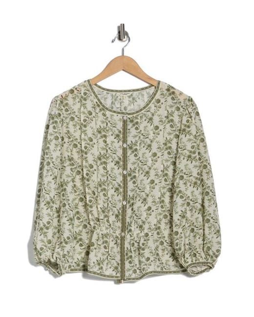 Max Studio Multicolor Bubble Sleeve Top