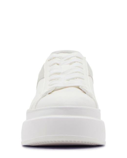 Steve Madden White Venture Platform Sneaker