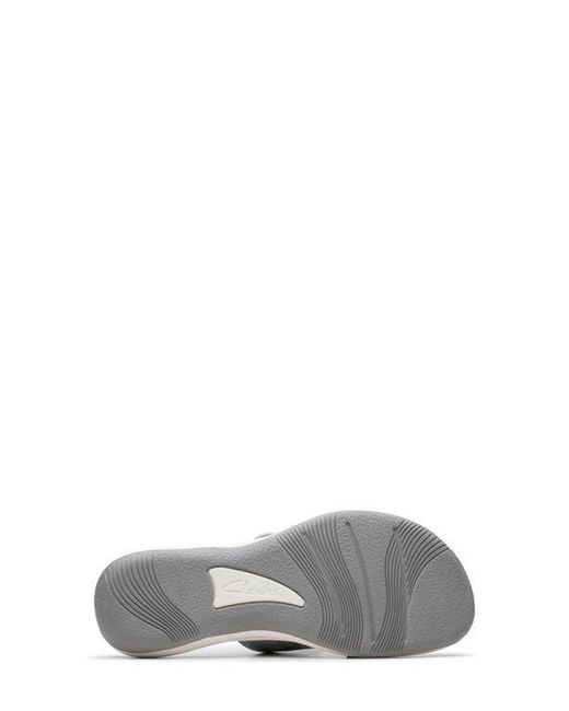 Clarks White Breeze Maye Platform Sandal