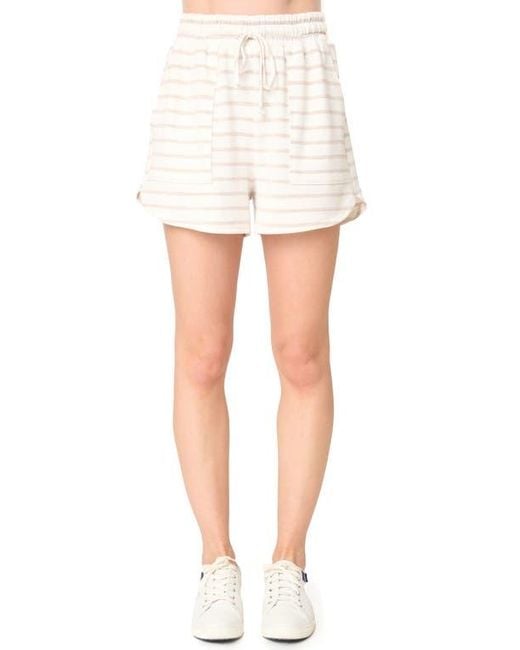 Gibsonlook White Tatum Drawstring Shorts