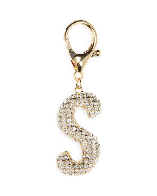 Leith Metallic Pavé Initial Bag Charm