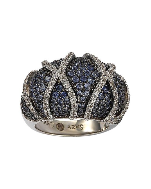 Suzy Levian Sterling Silver Blue Sapphire