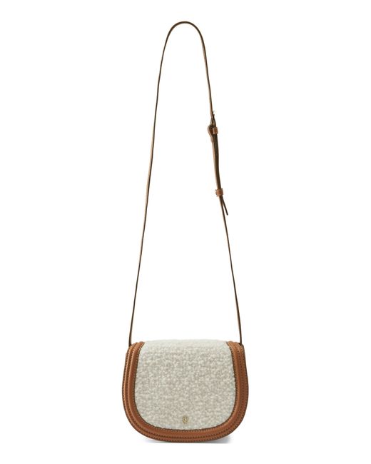 Helen Kaminski Maddie Bouclé Knit & Leather Crossbody Bag in Natural Lyst