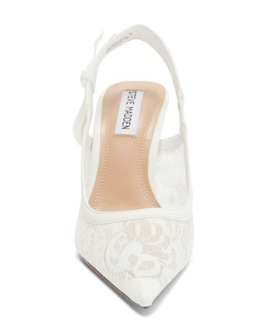 Steve Madden White Stefani Slingback Pump