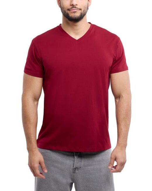 Xray Jeans Red V-Neck Flex T-Shirt for men