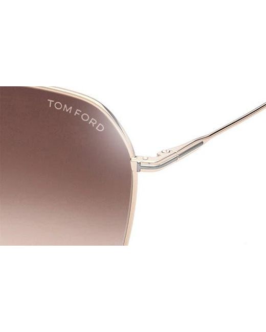 Tom Ford Brown 59mm Geometric Sunglasses for men