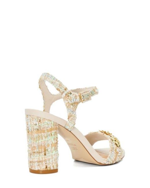 Dune Natural Mention Ankle Strap Sandal