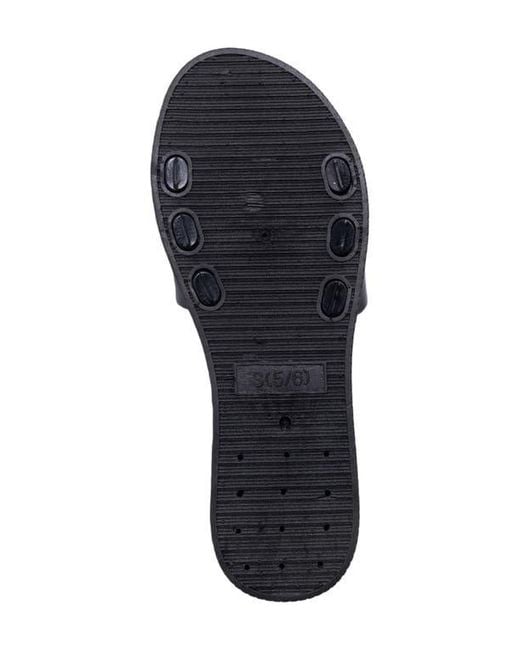Bebe Black Charm Slide Sandal