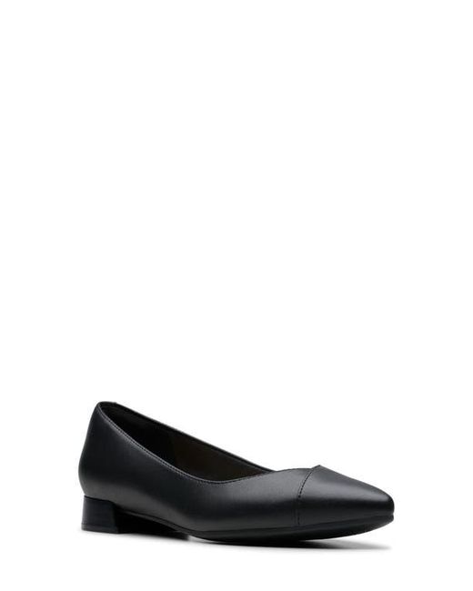 Clarks Black Pointed Leather Slingback Pumps
