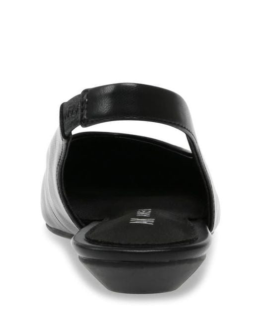 Anne Klein Black Oliff Slingback Flat