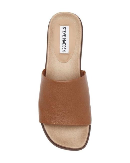 Steve Madden Brown Robyn Platform Slide Sandal