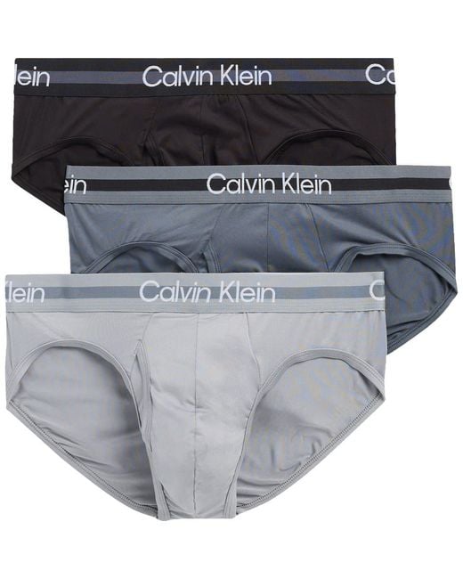 Calvin Klein Gray 3-Pack Microfiber Briefs for men