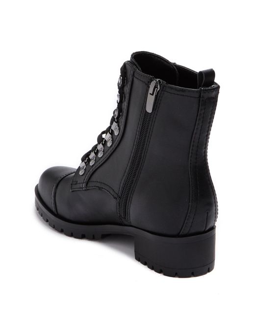 Nine West Wren Combat Boot in Black | Lyst