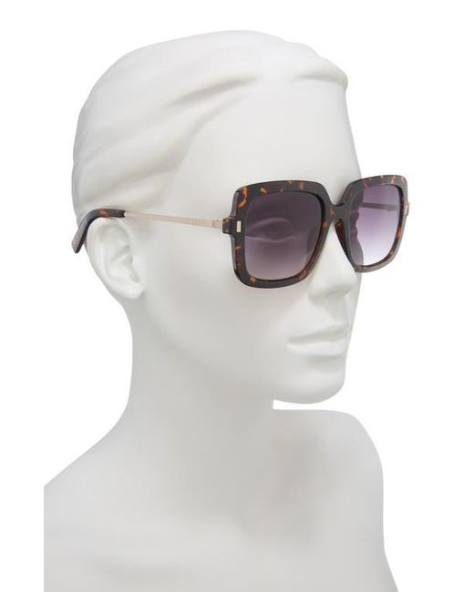 DIFF Brown 54Mm Square Sunglasses