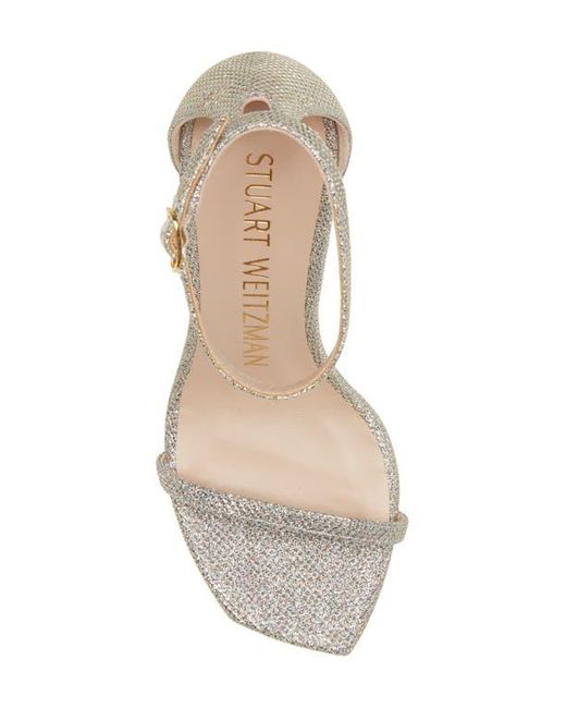 Stuart Weitzman Metallic Nudistcurve Ankle Strap Sandal