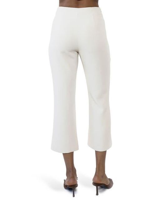 Alexia Admor White Quinn Flared Cropped Pants