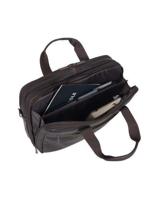 Kenneth Cole Black Leather Briefcase for men
