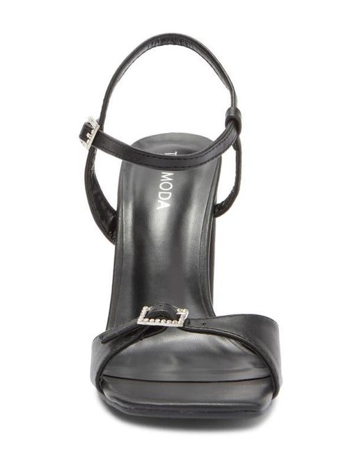 TOP GUY SHOES Black Celeste Block Heel Sandal