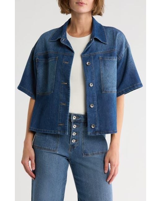 Sanctuary Blue Slow Ride Shacket
