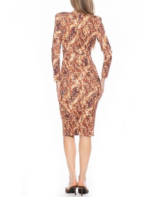 Alexia Admor Multicolor Arleth V-Neck Sheath Dress