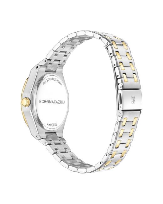 BCBGMAXAZRIA Metallic 3-hand Quartz Two-tone Bracelet Watch