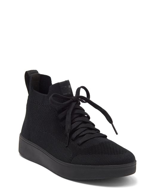 Fitflop Rally High Top Sneaker In All Black At Nordstrom Rack Lyst