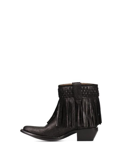 Frye Black Sacha Fringe Bootie