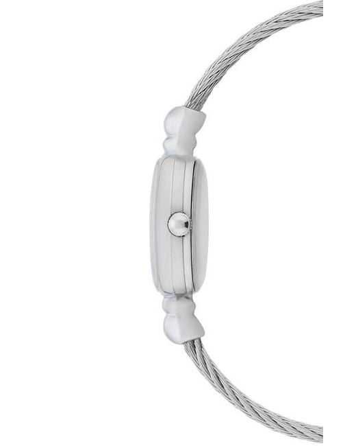 BCBGMAXAZRIA Purple Sienna Cable Bangle Watch for men