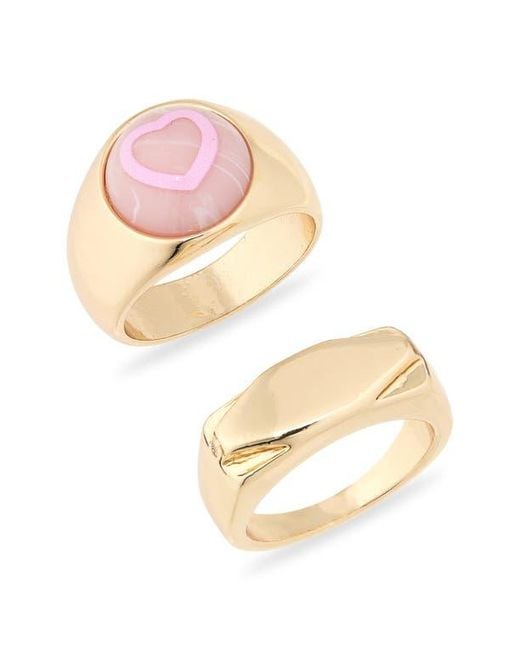 Leith Pink 2-Pack Mixed Ring Set