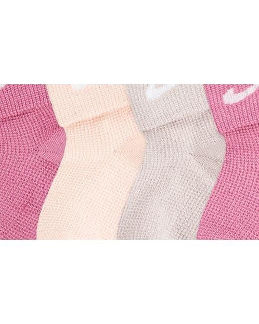 Nike Pink Assorted 6-Pack Lightweight Ankle Socks