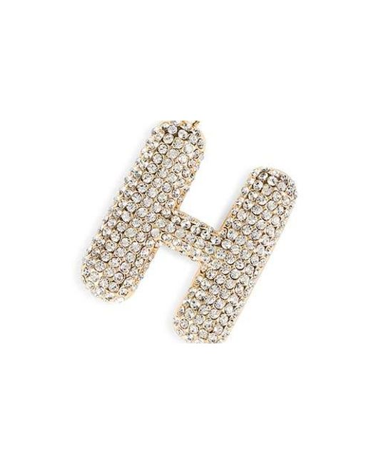 Leith White Pavé Initial Bag Charm