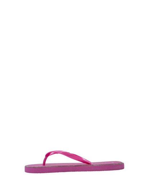 Bebe Pink Rhinestone Flip Flop