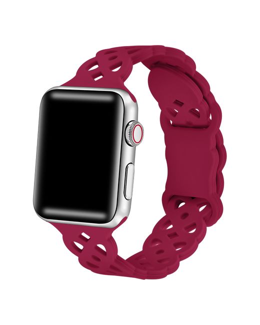 The Posh Tech Red Lace Silicone Apple Watch® Watchband for men